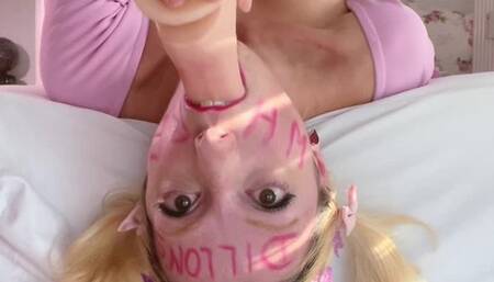 Hardcore Facefuck - pretty in blue milk!