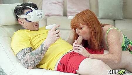 Foxy Tiger Gilf - Redhead Mature Stepmom Seducing Gamer Stepson