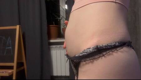 Emma's stomach is bloated from eating and she feels really bad