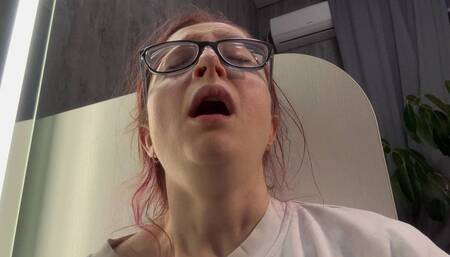 Emma has allergies, she sneezes a lot and strongly, snot flows from her nose - there are other clips where Emma sneezes