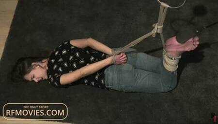 Leya is tied up and gets whipped on her bare feet (HD 720p MP4)