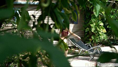 Teen Stepdaughter Caught Fapping in The Shed - Mp4 4K