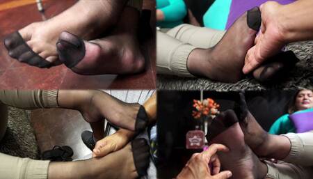 Chubby rubs and caresses in reinforced toe! - MOV