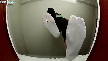 6ft Queen bug SOCK STOMPS! GIANTESS CRUSH! - MP4