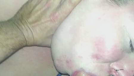 rosie works her tight pussy while Ruckus uses her mouth