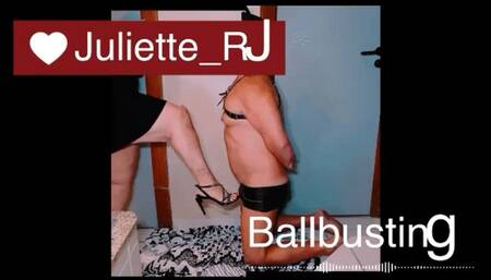 Juliette_RJ training her slave on Ballbusting - BALLBUSTING - BBW QUEEN - FOOT FETISH - SLAVE TRAINING