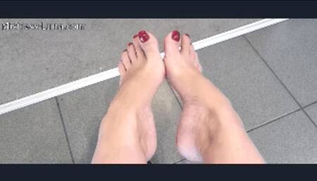 Morning foot worship POV with Mistress Luna