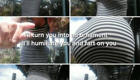 You are a statue, an ornament of my houseI humiliate you and fart on you