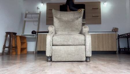 Balbina Big legs JOI Goddess in leather and high heels