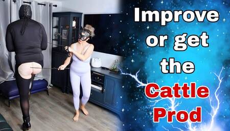 Femdom Slave Training Pony Play Bondage - Improve or Cattle Prod!