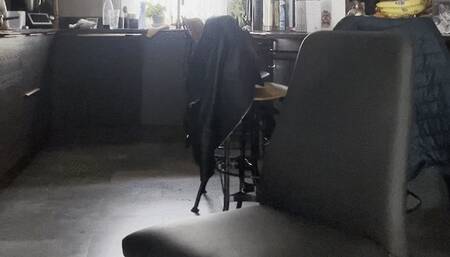 When my husband is late he goes over my knee