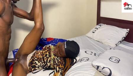 Petite Ghetto Girl Stretched with Big Dick and Creampied Cum in Pussy