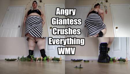 Angry Giantess Crushes Everything (WMV)