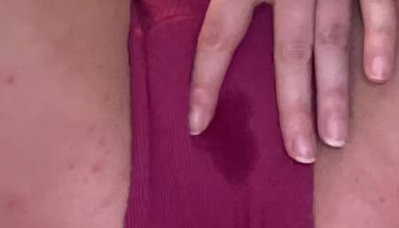 Fingering my drippy pussy to orgasm after peeing panties and socks BLondeKushx