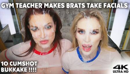Brats Get Messy Bukkake From Teachers