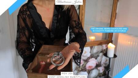 POV JOI: The Origins - Become my Cuckold Slave in Chastity or Divorce - Maîtresse Julia