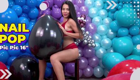 Queen Dani's Throne of Destruction: Sensual Popping with Black and Red Balloons