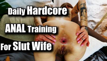 Weekly anal training of anal slut