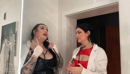 2 Mistresses will make sounding on your pathetic cock POV - [FHD MOV] | Mistress Karino, Mistress Glamorous