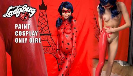 Ledybug Latex Paint only girl cosplay painting body art