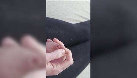 Young Trans Masturbates Alone in Her Room Until Ejaculation