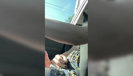 Raven Jerks It While Driving in the Car