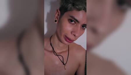 POV Cameraman Gives a Nice Oil Handjob to a Big Dick Skinny Twink and Makes Him Cum Hard