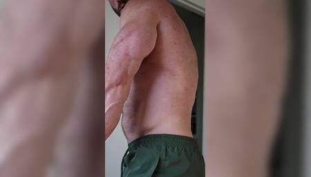Madison Flexes and Poses His Muscles in Briefs