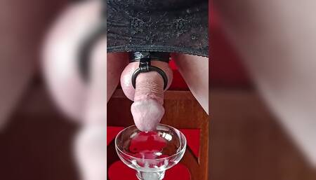 Prostate Milking in Stockings & Suspenders!