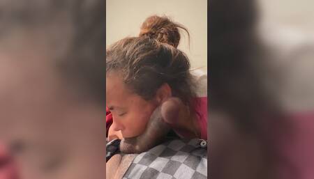 Her First Time Ever Having Cum in Her Mouth and It Was a Huge Load