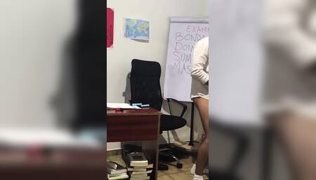 Teacher Whipped and Fucked Petite Student for Her to Pass Exam