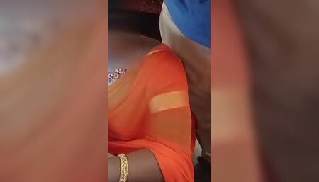 Wife Fucks Manager in Office Transparent Saree