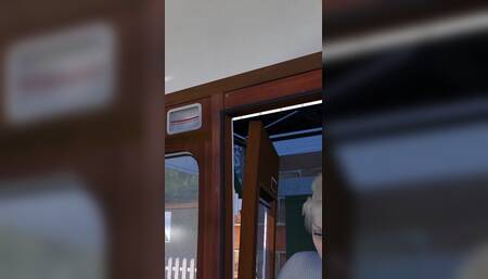 Train ride with horny blonde