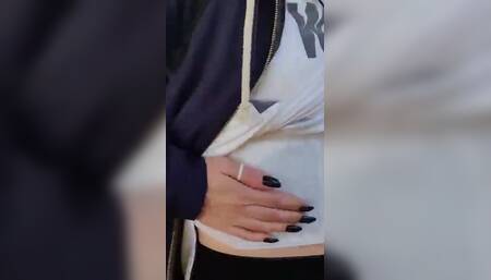 Alexa Gold in Front of a Hospital