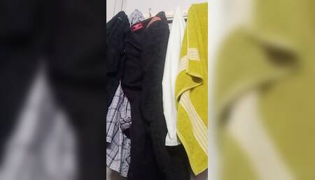 Handsome Man Jerking Underwear Dress