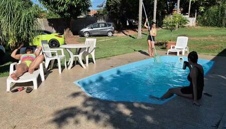 Licking sweaty, stinky armpits in my queens' summer house part 1