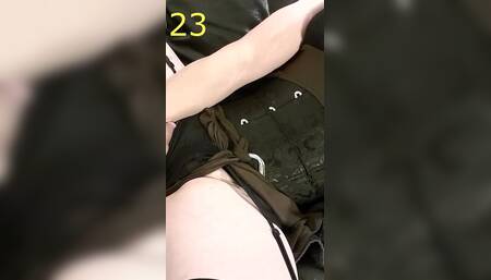 V69 - Sexy Big-tit Shemale, in Sexy Lingerie Cums a Flood
