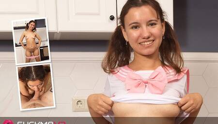 Adorable Sunny May Is Happy to Play with Her Little Pussy Stretched