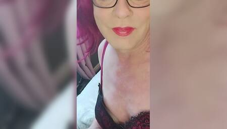 Sissy Bitch in Basque and Stockings