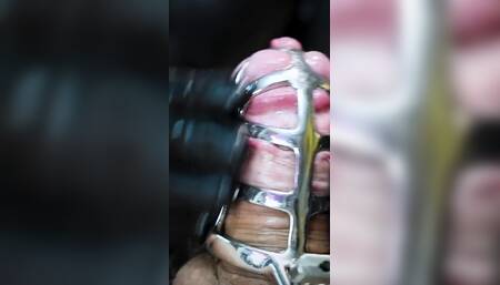 Chastity Sounding and Edging Session by Latex Mistress Dominafire