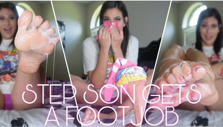 Step-Son Gets A Footjob