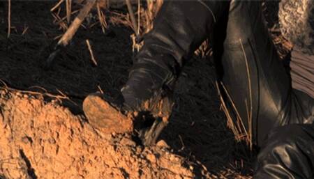 Leather Goddess Muddy Boots (MP4 HD)