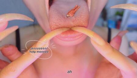 MY LONG NAILS SHRINK YOU INTO A TINY MAN