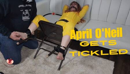 April O'Neil gets full body tickled