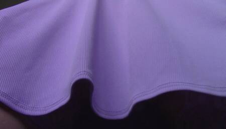 Lilac Satin Panty Upskirt & Scissorhold