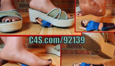 GIANTESS WEDGES vs TINY - Stomping your cum out, Trampling, Crushing, Miss Brandi Sparxxx, CUSTOM 4k