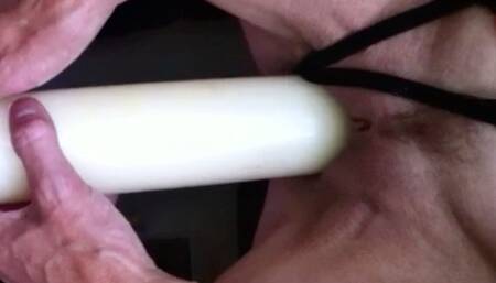 Watching Her Ram a Huge Candle Deep Inside Her Pussy and Suck My Big Cock Part One - Uncut Clips