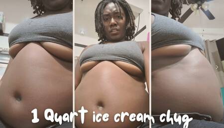 1 Quart ice cream chug