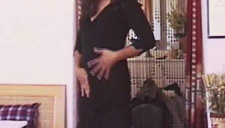 Vintage Jhazmeena in Black Dress