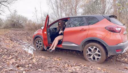 IRINA WAS STUCK IN THE FOREST IN THE MUD ON THE WAY TO WORK_PRO RED HDR_ version 2 cam__